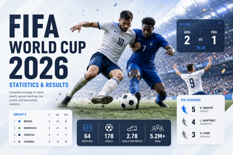 FIFA World Cup 2026 Statistics & Results: Live Standings, Top Scorers & Match Highlights